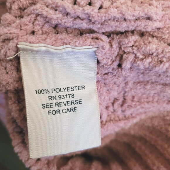 Philosophy Sweater Womens Large Pink Chenille Cable Knit Pullover NEW - Picture 10 of 11